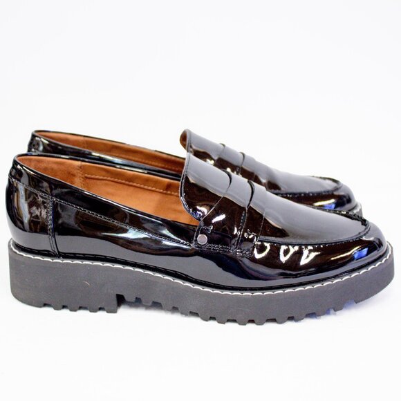 Franco Sarto Cassandra Platform Penny Loafer Black Slip-On Womens Shoes Size 6.5 - Picture 4 of 10